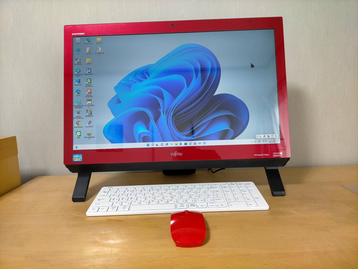 ○富士通21.5型ワイドモニタ一体型PC FH56KD Core i7 Win11 メモリ8GB