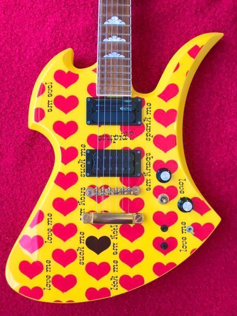 FERNANDES Burny MG-145S(MG-165S) HY hideモデル ギター X JAPAN イエローハートフェルナンデス  モッキンバード バーニー