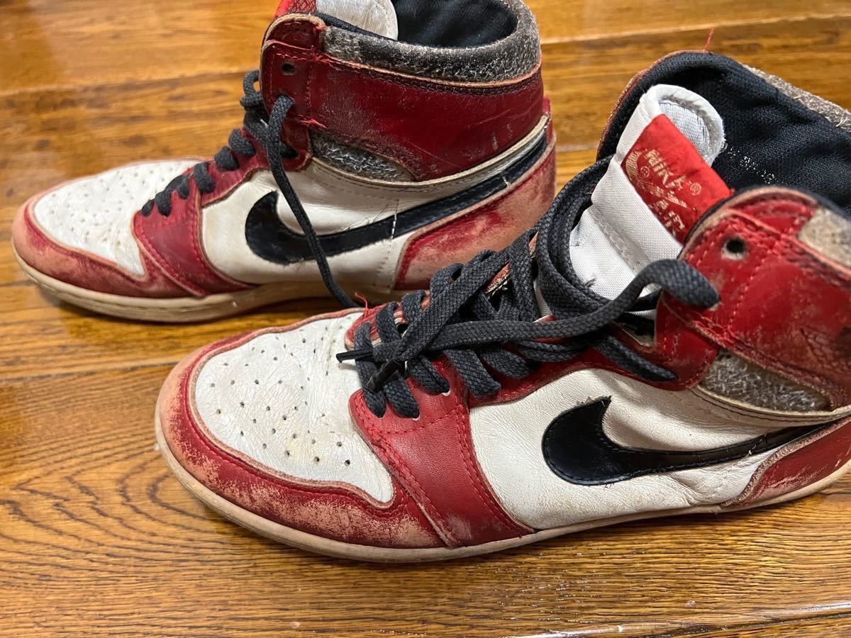 NIKE AIR JORDAN ナイキ エアジョーダン1 シカゴ オリジナル 1985年　本物希少　US10.5 28.5cm