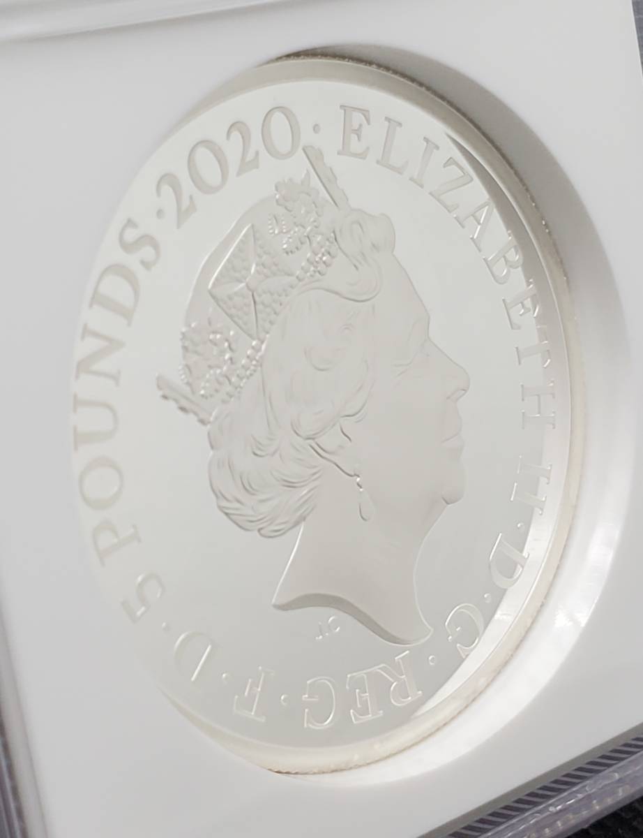 最高鑑定】☆2020年 イギリス ジェームスボンド 007 5ポンド 銀貨 NGC