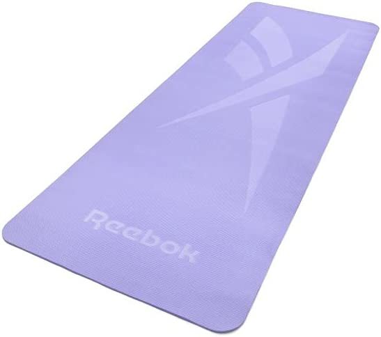 リーボック Reebok ヨガマット 5mm ヨガ ピラティス トレーニングマット TPE PVC 軽量 パープル RAYG-11041