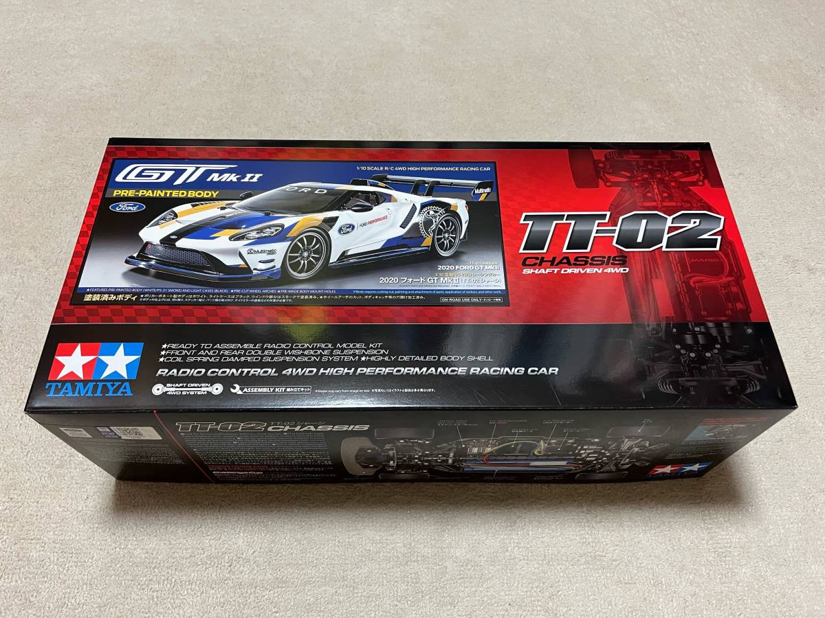 未使用品】タミヤ TT-02 2020 フォード GT MkII 塗装済みボディ(Item