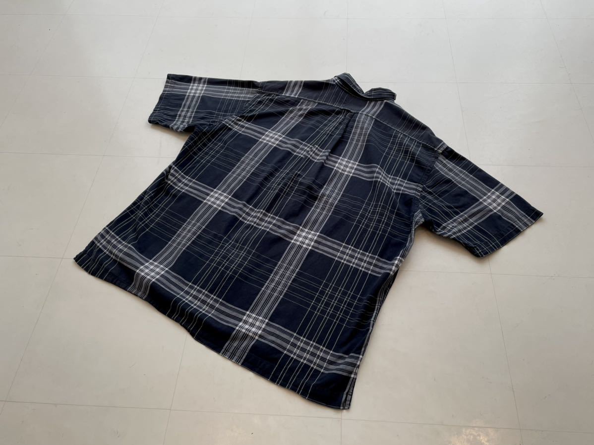 90s ラルフローレン CALDWELL チェック 開襟 シャツ ブラック XL 古着