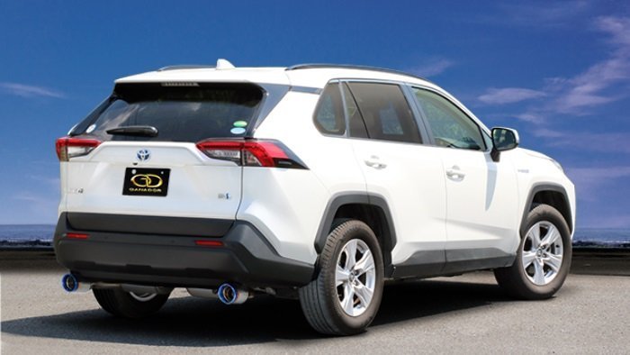 ガナドール RAV4 6AA-AXAH54(E-Four) マフラー 左右出し リヤピース テール部のみチタニウム製 GVE-043BL Vertex 4WD SUV_GANADORRAV4