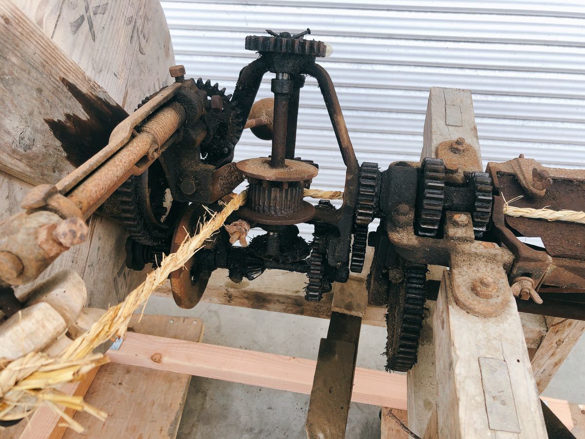 動作品 製縄機 レトロ 古民具 縄編み機 縄あみ機 縄ない機 製縄 縄機