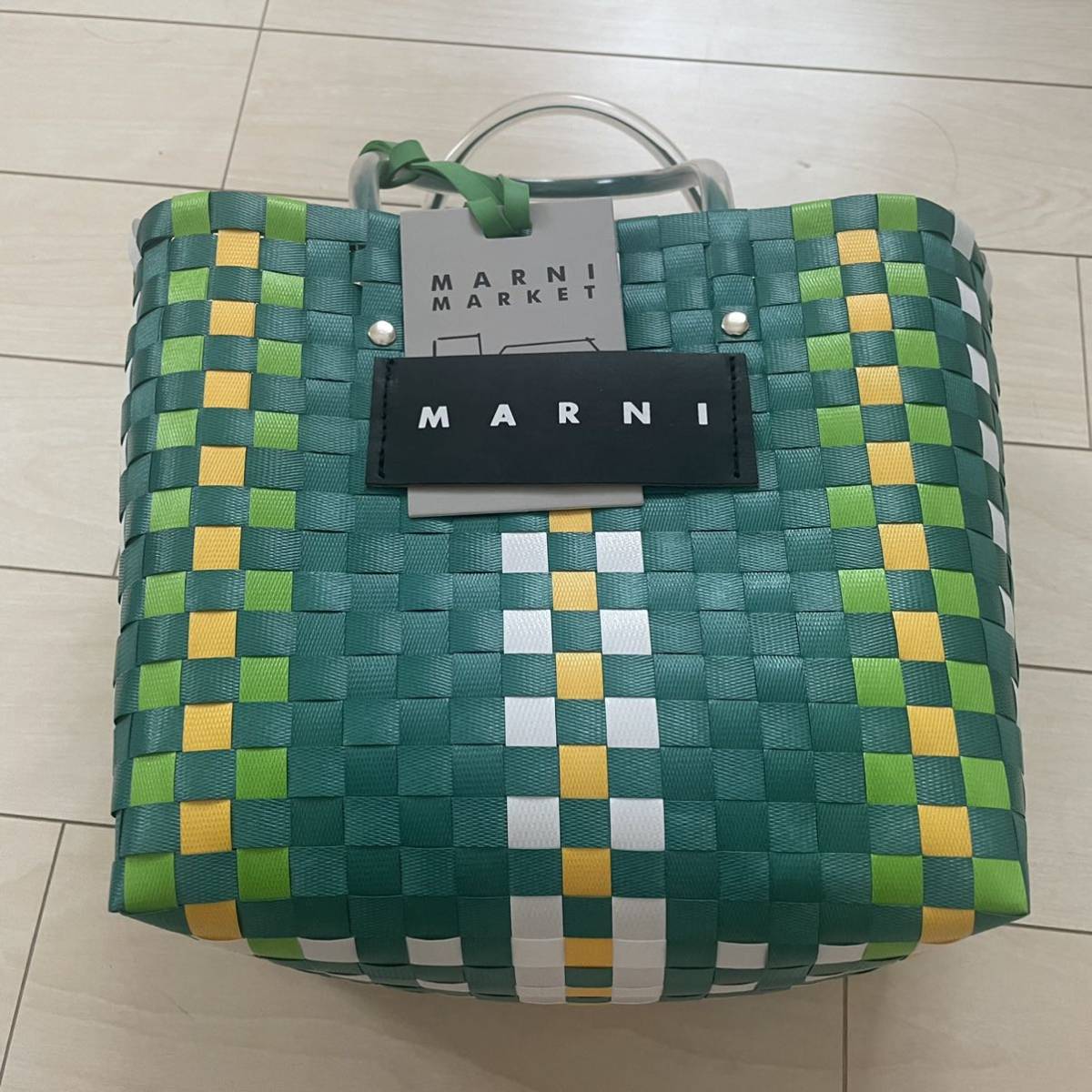 MARNI マルニ フラワーカフェ ピクニック ポリプロピレン ハンドバッグ