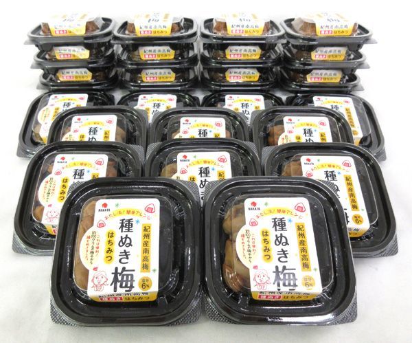 送料220円(税込)■nu794■◎中田食品 紀州南高梅 種ぬき梅 はつみつ 塩分6% 60g 24点【シンオク】_画像1