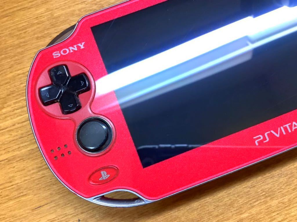 動作確認済 SONY PS Vita PCH-1000 ZA03 Wi-Fiモデル コズミックレッド