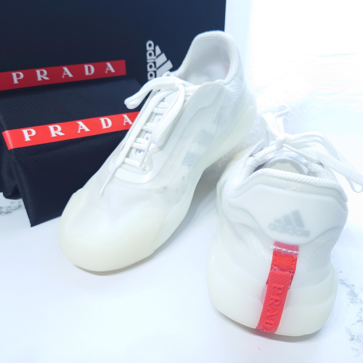 美品 PRADA プラダ × adidas アディダス 限定 完売 コラボ スニーカー