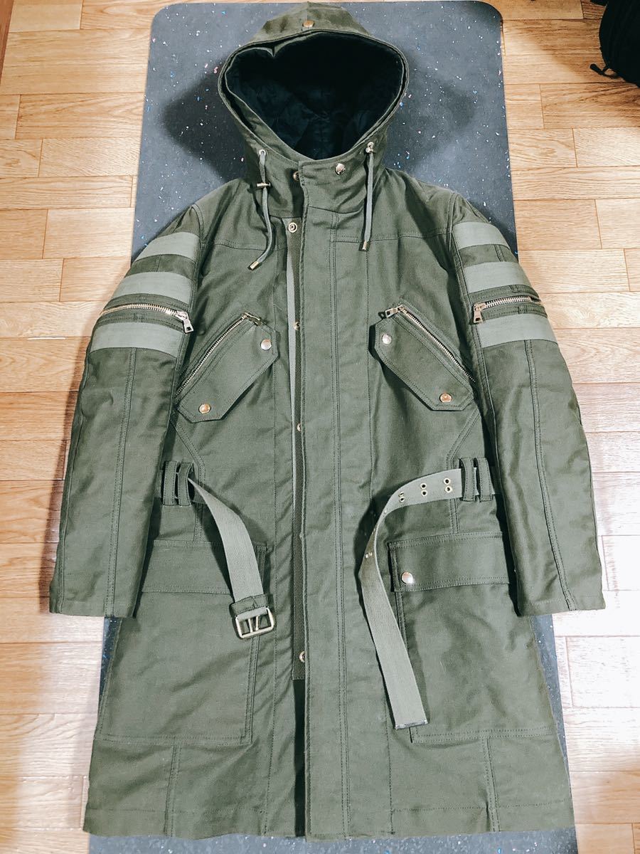 BALMAIN HOMME モッズコート カーキ XS バルマン オム BALMAIN HOMME モッズコート カーキ XS バルマン オム