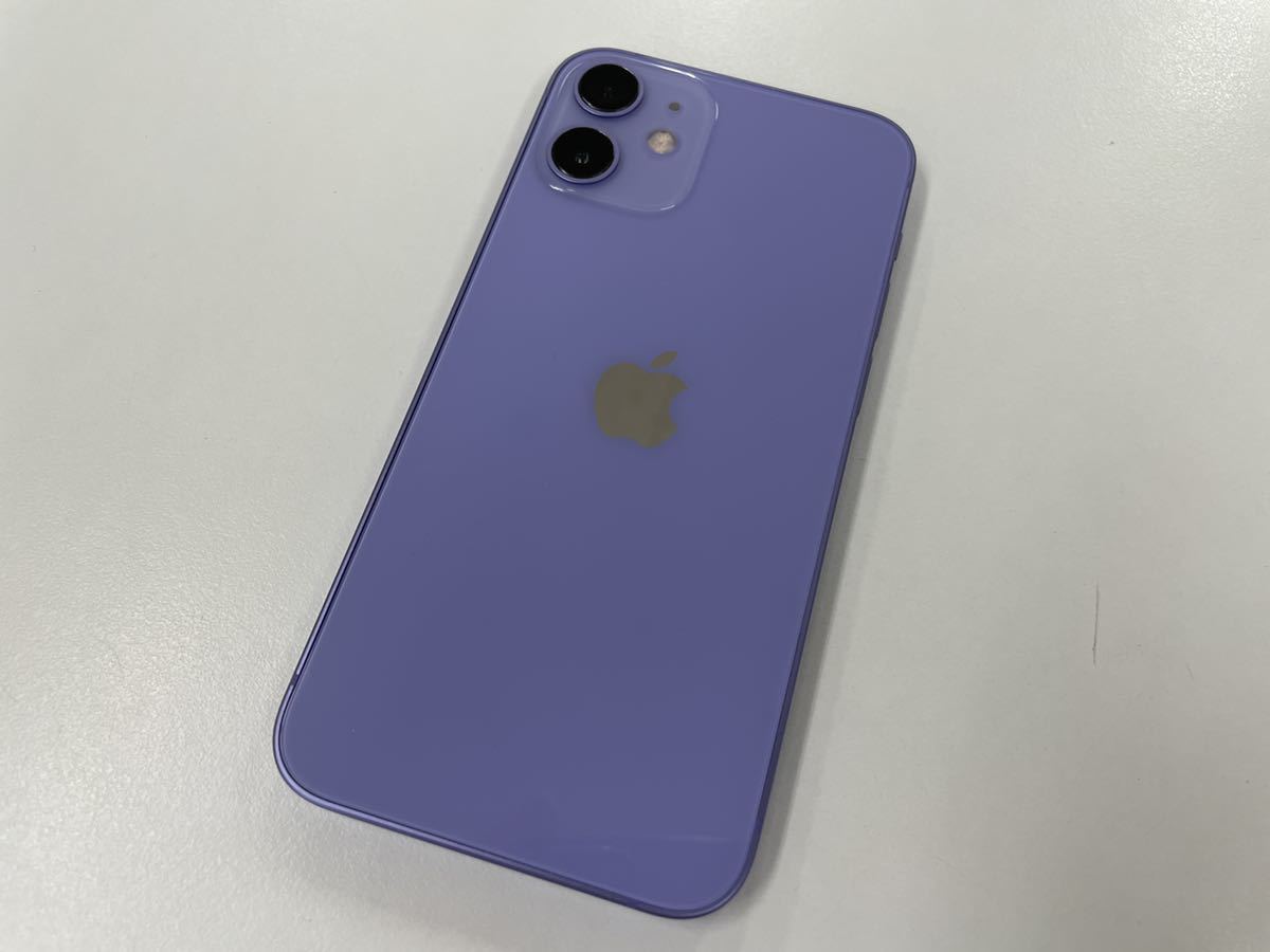 バッテリー容量100%◇美品 iPhone12 mini 64GB パープル Softbank版