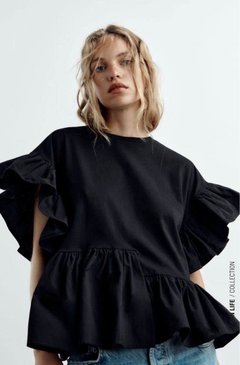 ZARA ザラ コントラストトリム付きシャツ Mサイズ 完売品 - メルカリ
