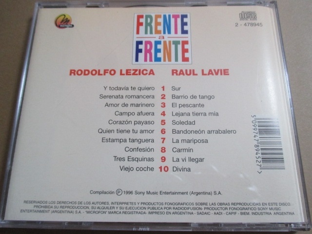 CD FRENTE a FRENTE / RODOLFO LEZICA RODOLFO LEZICA_画像4