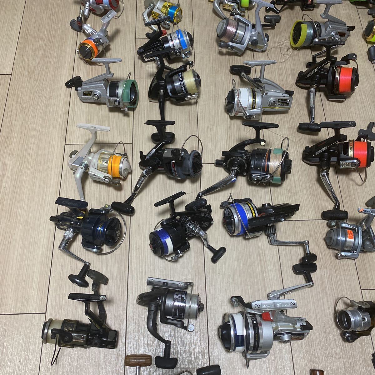 リール　ダイワ DAIWA シマノ SHIMANO RYOBI オリムピック スピニングリール 船用　大量　まとめて　まとめ　現状品　ジャンク　計67点　_画像7