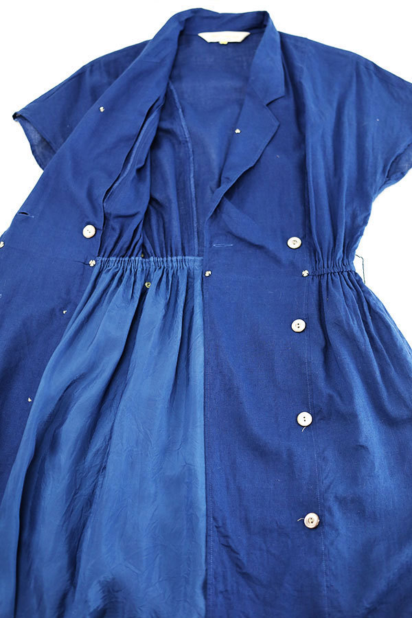 Used Womens 80s-90s Burberry Double Breasted Blue Dress Size S 相当 古着_画像7
