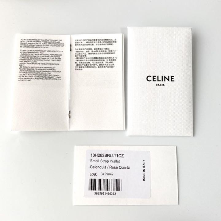 セリーヌ CELINE スモールストラップウォレット レザー 二つ折り財布