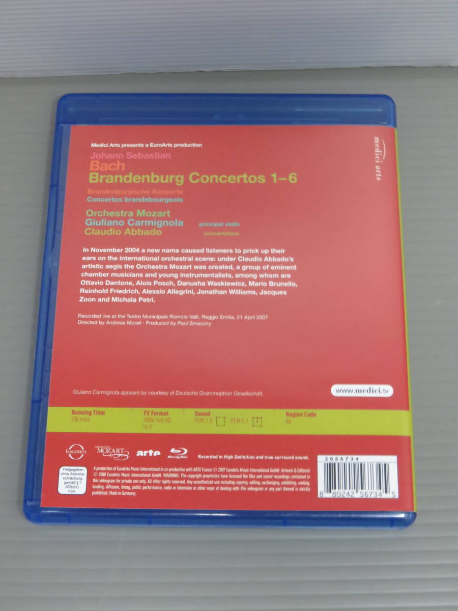 ブランデンブルク協奏曲 Brandenburg Concertos 1-6　クラウディオ アバド　Claudio Abbado　Blu-ray_画像2