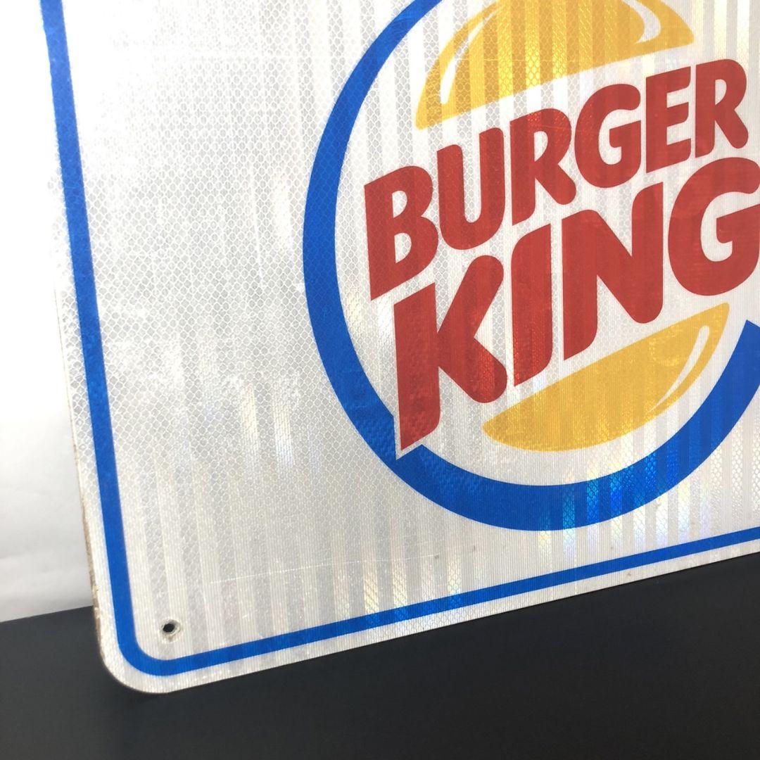 コレクター必見★実物★バーガーキング★高速道路看板 アメトイ 道路標識 ビンテージサイン 61cm×46cm 3