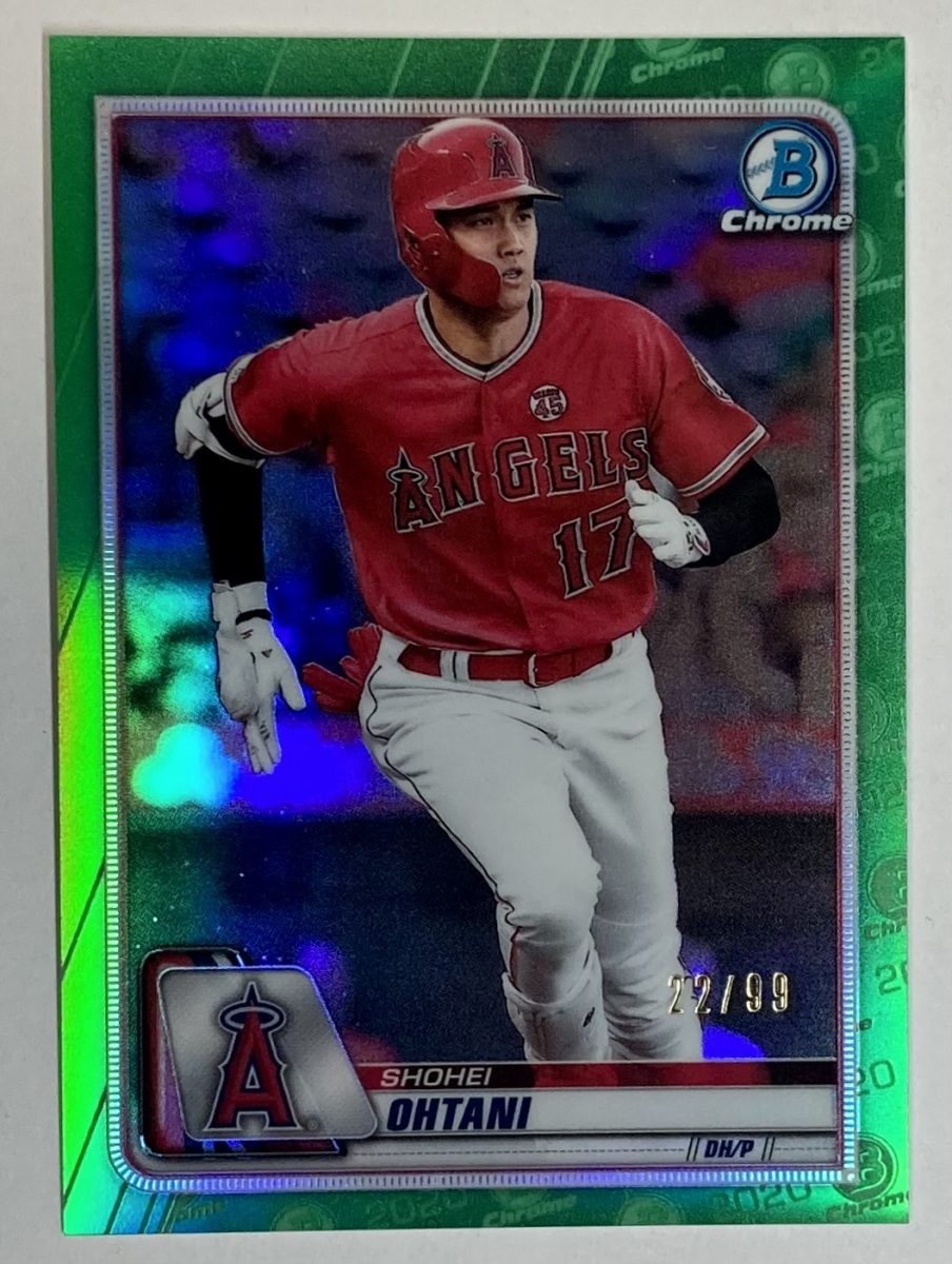 消費税無し 【99枚限定】大谷翔平 2020 Bowman Chrome Green Refractor