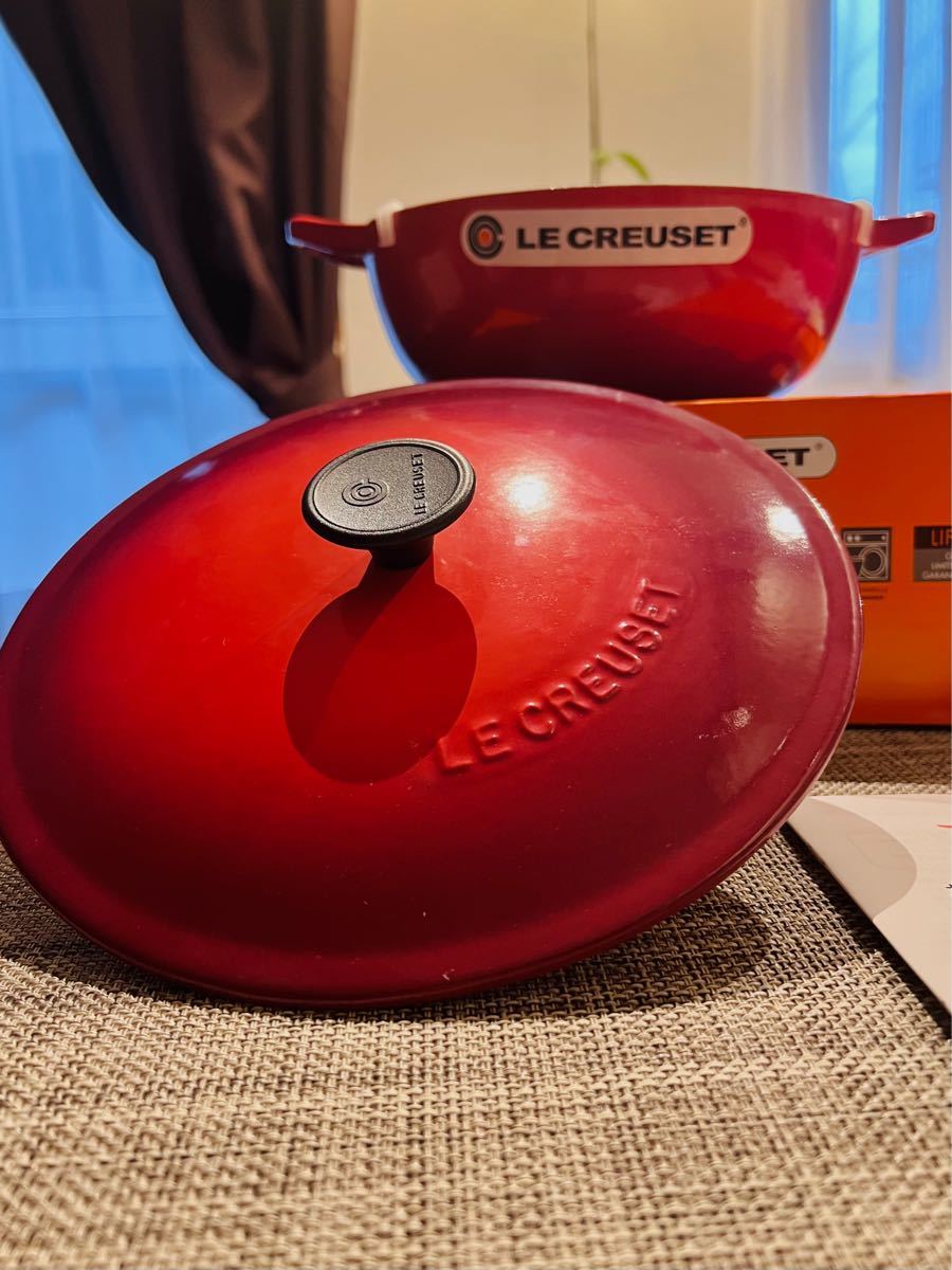 【未使用】ル・クルーゼ マルミット 18cm 鍋 チェリーレッド 調理器具 安い割引