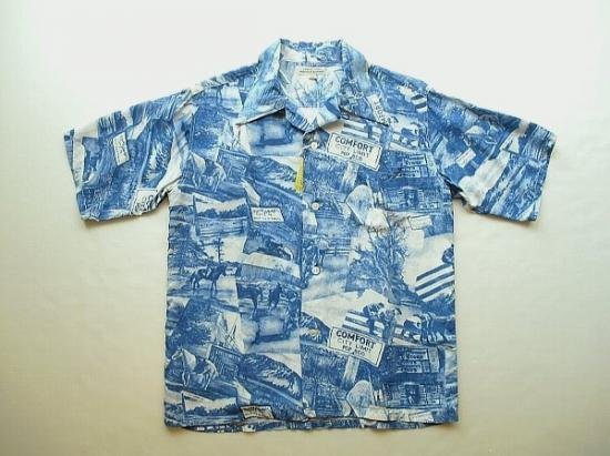 Picture Hawaiian Shirt/Cow Boy（WAREHOUSE）ウエアハウス　ピクチャー　ハワイアン　希少　絶版　＠在庫（M , L）　デッドストック　新品_画像6