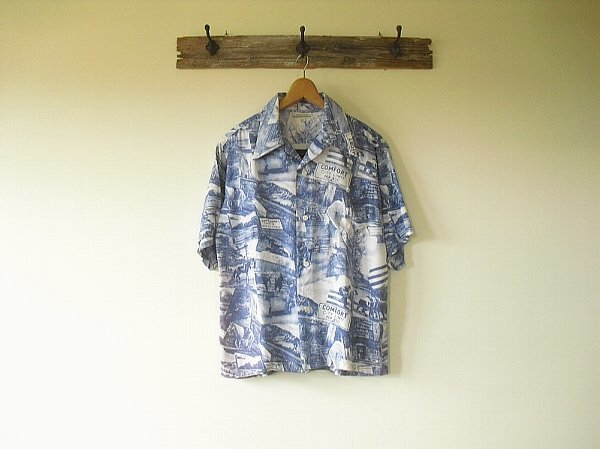 Picture Hawaiian Shirt/Cow Boy（WAREHOUSE）ウエアハウス　ピクチャー　ハワイアン　希少　絶版　＠在庫（M , L）　デッドストック　新品_画像1