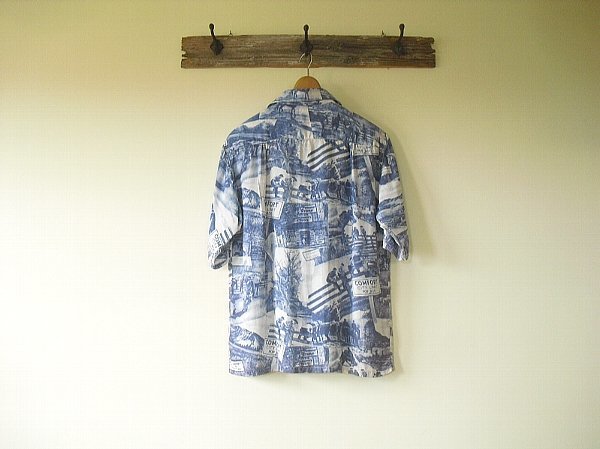 Picture Hawaiian Shirt/Cow Boy（WAREHOUSE）ウエアハウス　ピクチャー　ハワイアン　希少　絶版　＠在庫（M , L）　デッドストック　新品_画像2