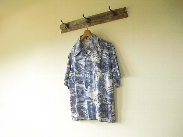 Picture Hawaiian Shirt/Cow Boy（WAREHOUSE）ウエアハウス　ピクチャー　ハワイアン　希少　絶版　＠在庫（M , L）　デッドストック　新品_画像4