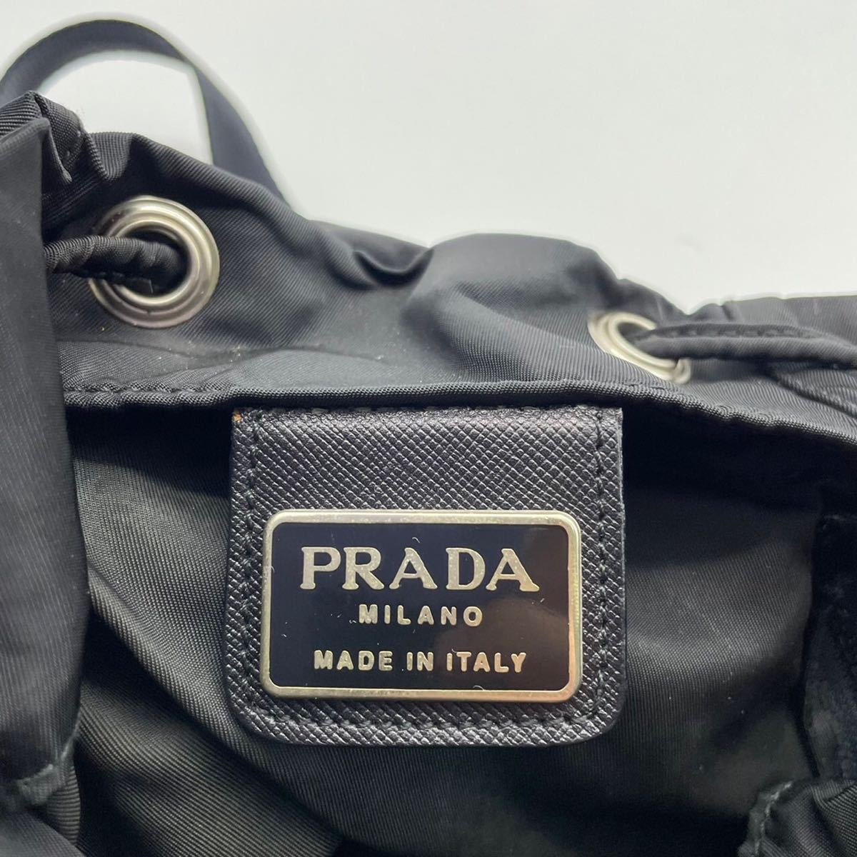 1円〜 《超美品》PRADA プラダ 三角ロゴ 三角プレート リュック バック