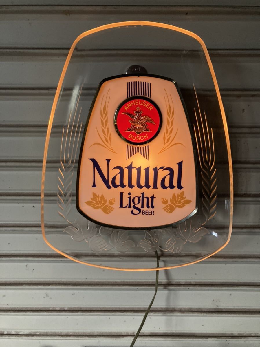 ビンテージ natural light BEER 電光看板オブジェ壁掛け式 電飾看板 ビール 検索用 USA アメリカガレージ 店舗 ディスプレイ 照明 ライト_画像2