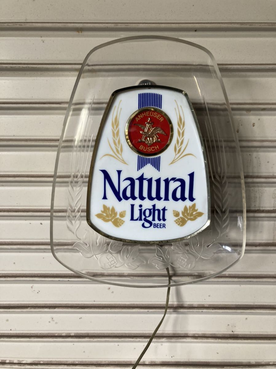 ビンテージ natural light BEER 電光看板オブジェ壁掛け式 電飾看板 ビール 検索用 USA アメリカガレージ 店舗 ディスプレイ 照明 ライト_画像1