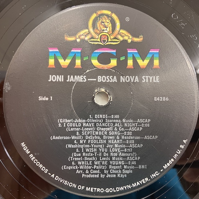 ●即決VOCAL LP Joni James / Bossa Nova Style jv2829 米盤、黒Mono ジョニ・ジェームズ_画像3