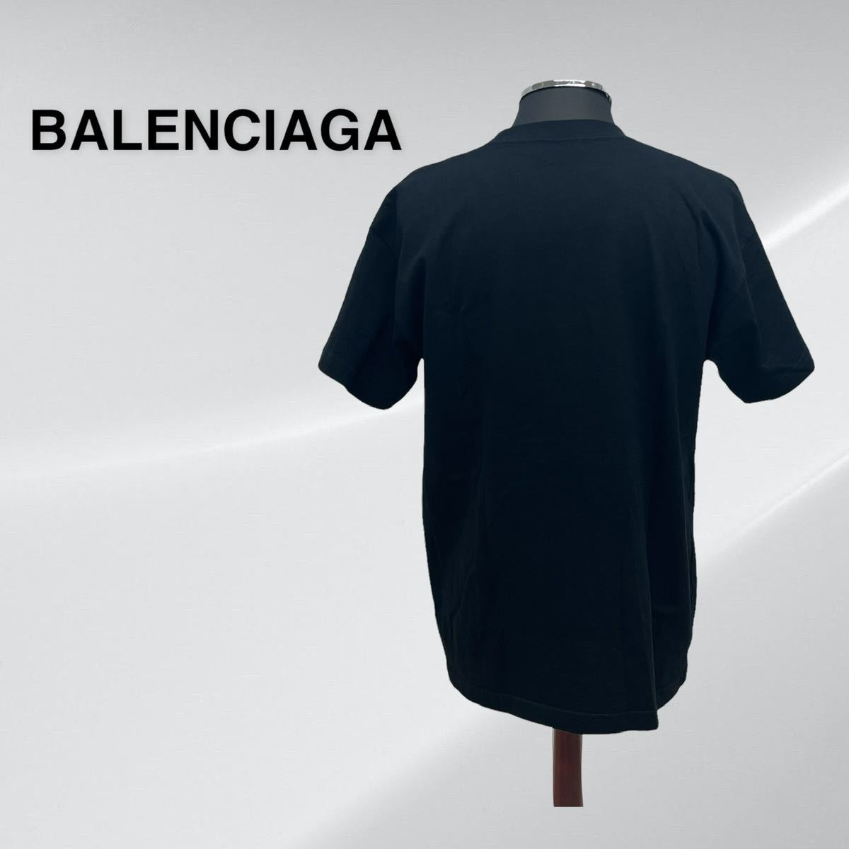 BALENCIAGA バレンシアガ REAL BALENCIAGA リアルバレンシアガ プリント クルーネック 半袖 Tシャツ メンズ 612965 TIVA1_画像2