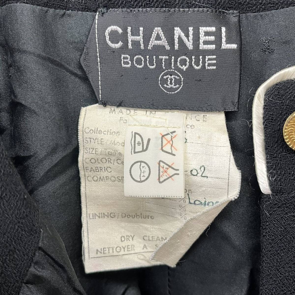 高級 CHANEL シャネル Vintage ヴィンテージ オールド 手書きタグ