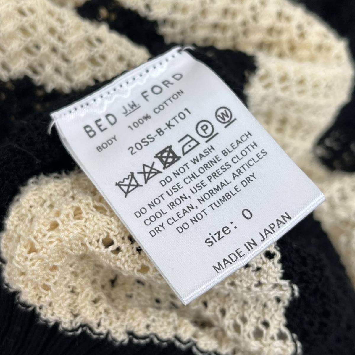 定価44 000円 BED J W FORD ベッドフォード 20SS Mesh Sweater 定価44 000円 BED J W FORD ベッドフォード 20SS Mesh Sweater