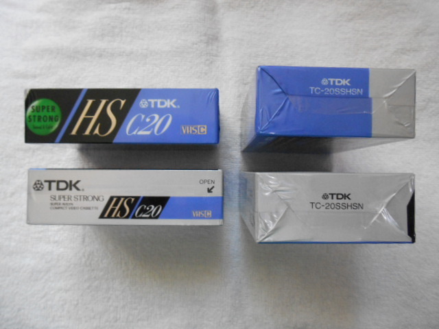 新作アイテム毎日更新 TDK コンパクトビデオカセット 4本 VHSーC HS C20 SUPER STRONG 未使用 未開封  www.idealmusicorp.com