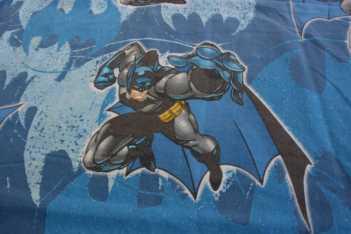 USAヴィンテージ BATMAN バットマン ベッドシーツ リメイク生地 素材 フラットシーツ アメコミ DCコミックス アメリカ仕入 総柄 B1273_画像7