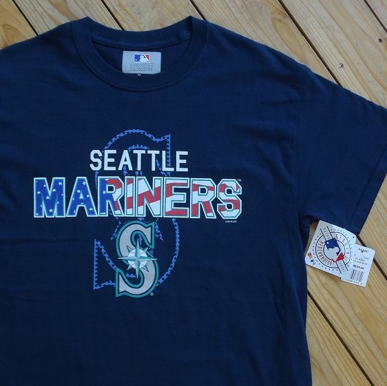 新品 MARINERS シアトル マリナーズ 半袖Tシャツ メンズ Mサイズ MLB ゲーム スポーツチーム 野球 ネイビー 未使用品 アメリカ仕入 T1598_画像1