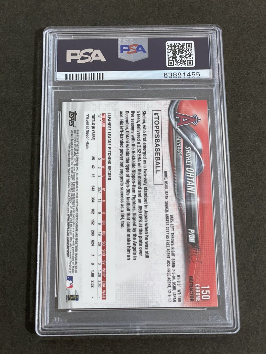 大谷翔平 Shohei Ohtani】PSA 10!! 2018 Topps Chrome RC Pink