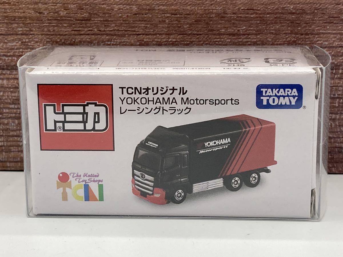 即決有★トミカ TCN オリジナル YOKOHAMA motorsports レーシングトラック トランスポーター★ミニカー 未開封_画像1