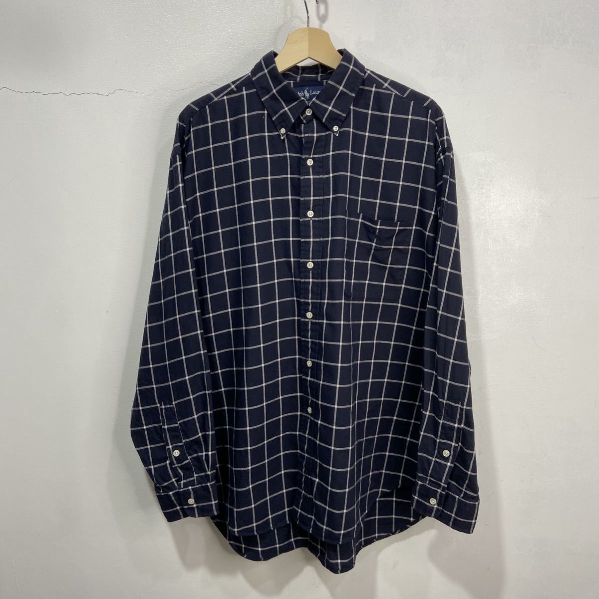 好評 ☆送料無料☆90s☆ラルフローレン☆BIG SHIRT☆格子チェックボタンダウンシャツ☆ Lサイズ 好評 ☆送料無料☆90s☆ラルフローレン☆BIG SHIRT☆格子チェックボタンダウンシャツ☆ Lサイズ