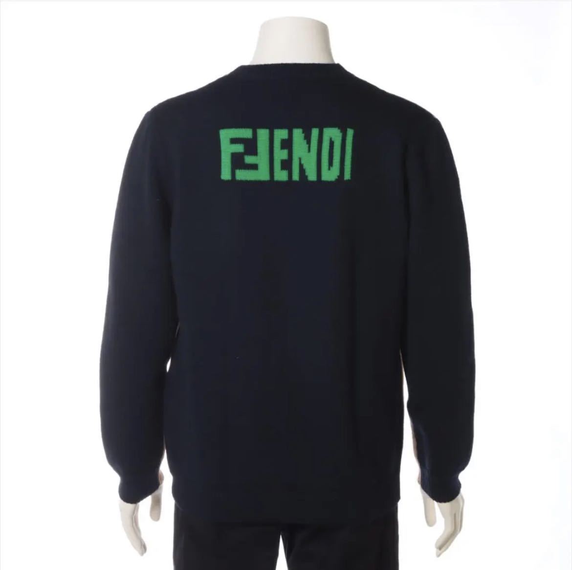 フェンディ FENDI ウール ニット セーター バイカラー トレーナー 52