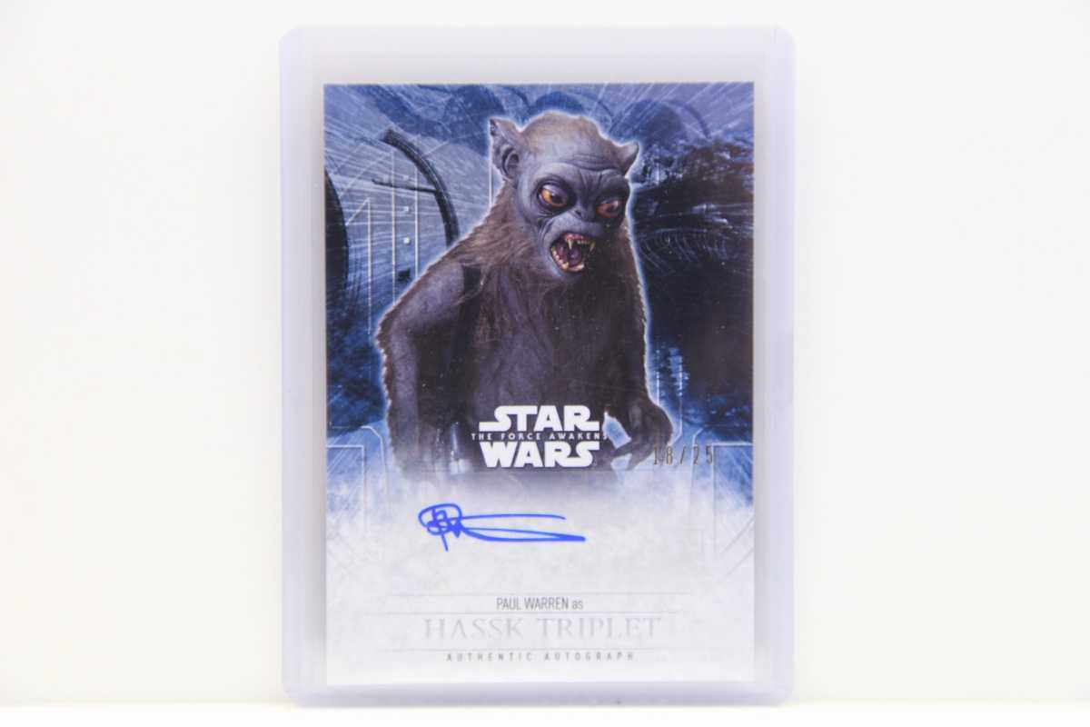 即決！Topps トップス社 スター・ウォーズ　AUTHENTIC AUTOGRAPH　カード【ウォリヴァン】直筆サイン 47I07/10_画像1