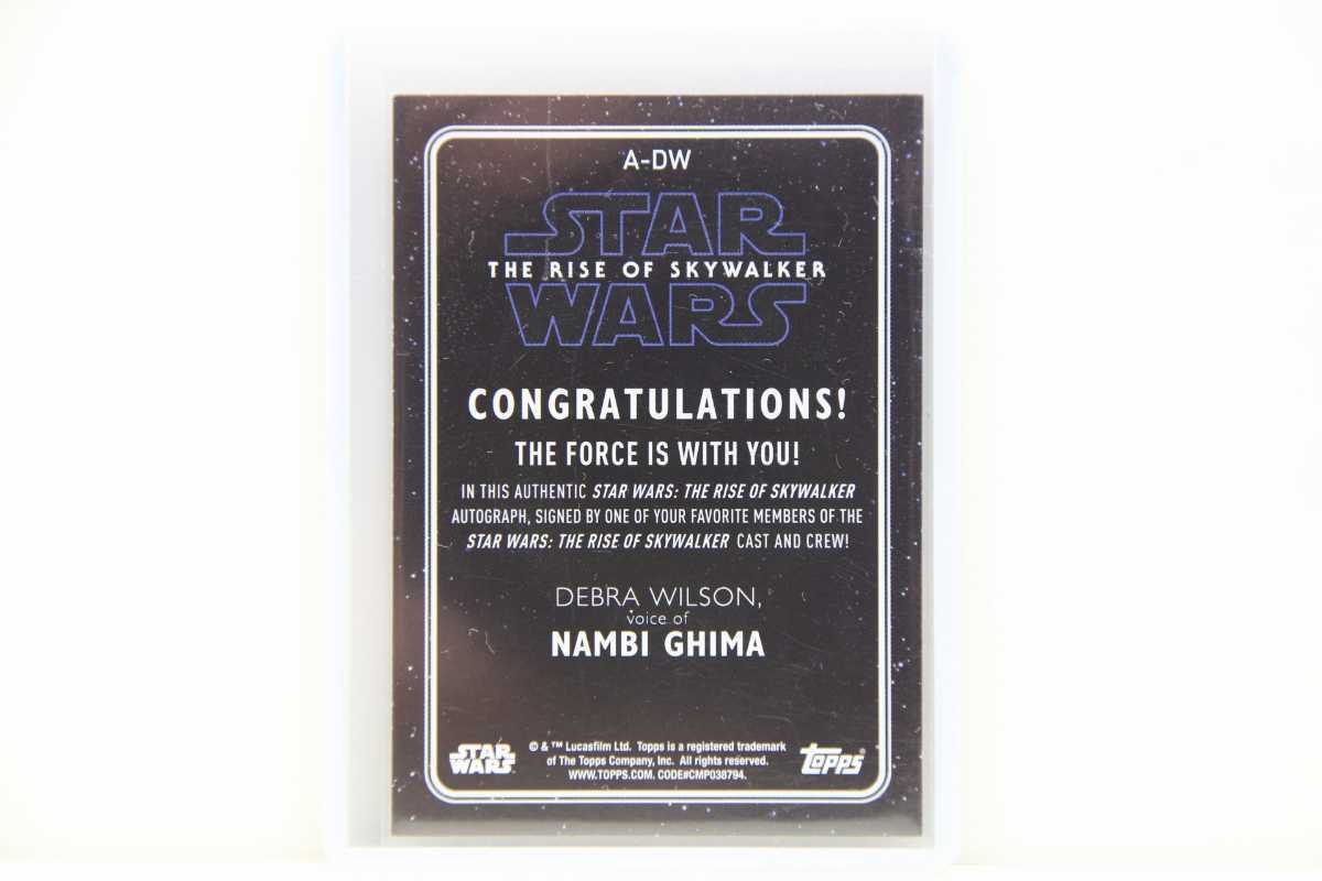 即決！Topps トップス社 スター・ウォーズ カード【ナンビ・ギマ】直筆サイン 47AE67/20_画像2