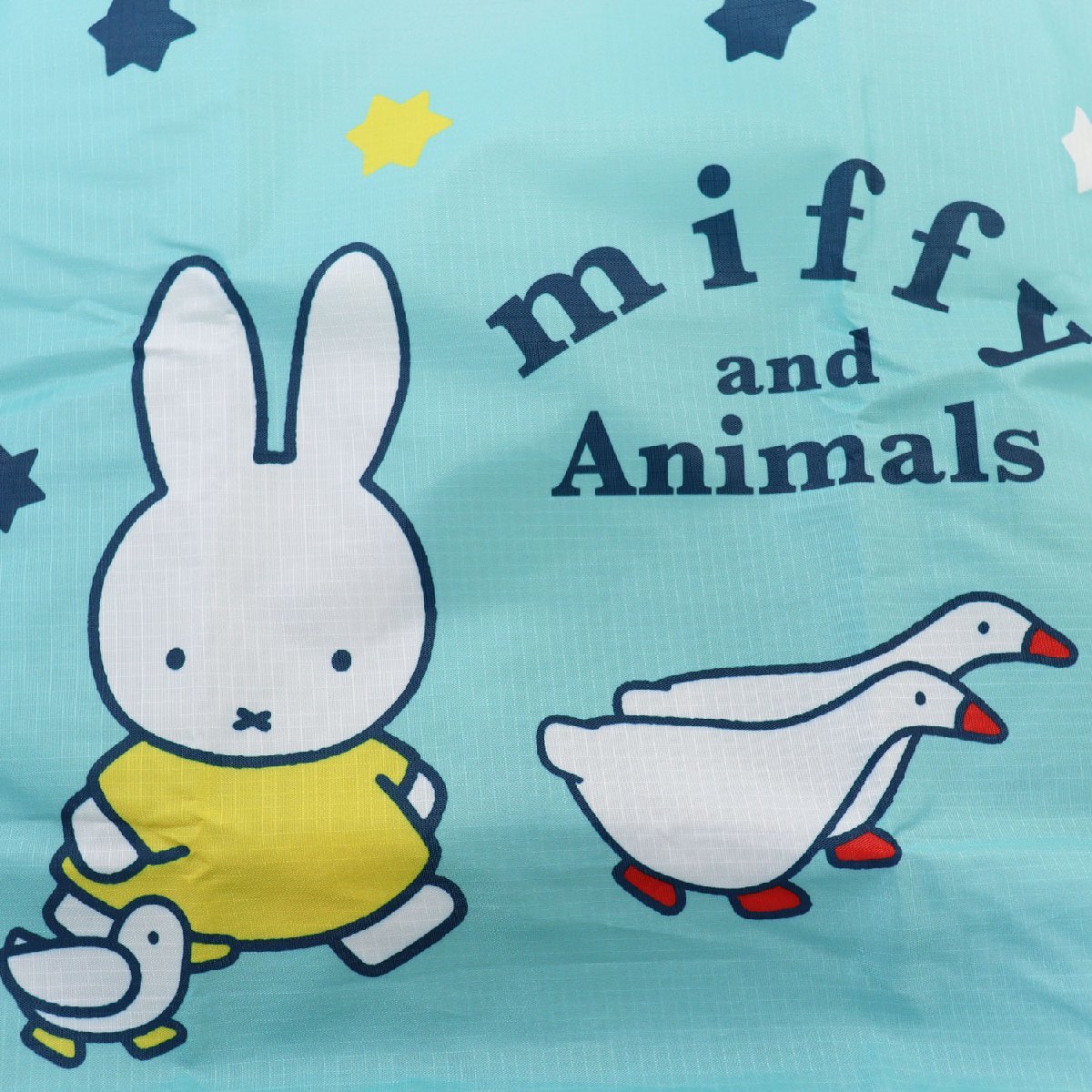 ミッフィー エコバッグ 折りたたみ Miffy くるくるショッピングバッグ プリント★ブルー新品【ネコポス発送（全国一律 220円 税込）】_画像3