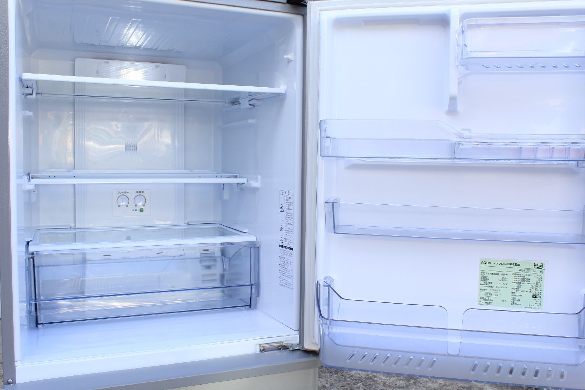 AQUA/アクア  3ドア 冷凍冷蔵庫 272L [AQR-27H(S)] 2019年製  A2769 の商品詳細 |  日本のオークション・ショッピングサイトの代理入札・購入 | FROM JAPAN