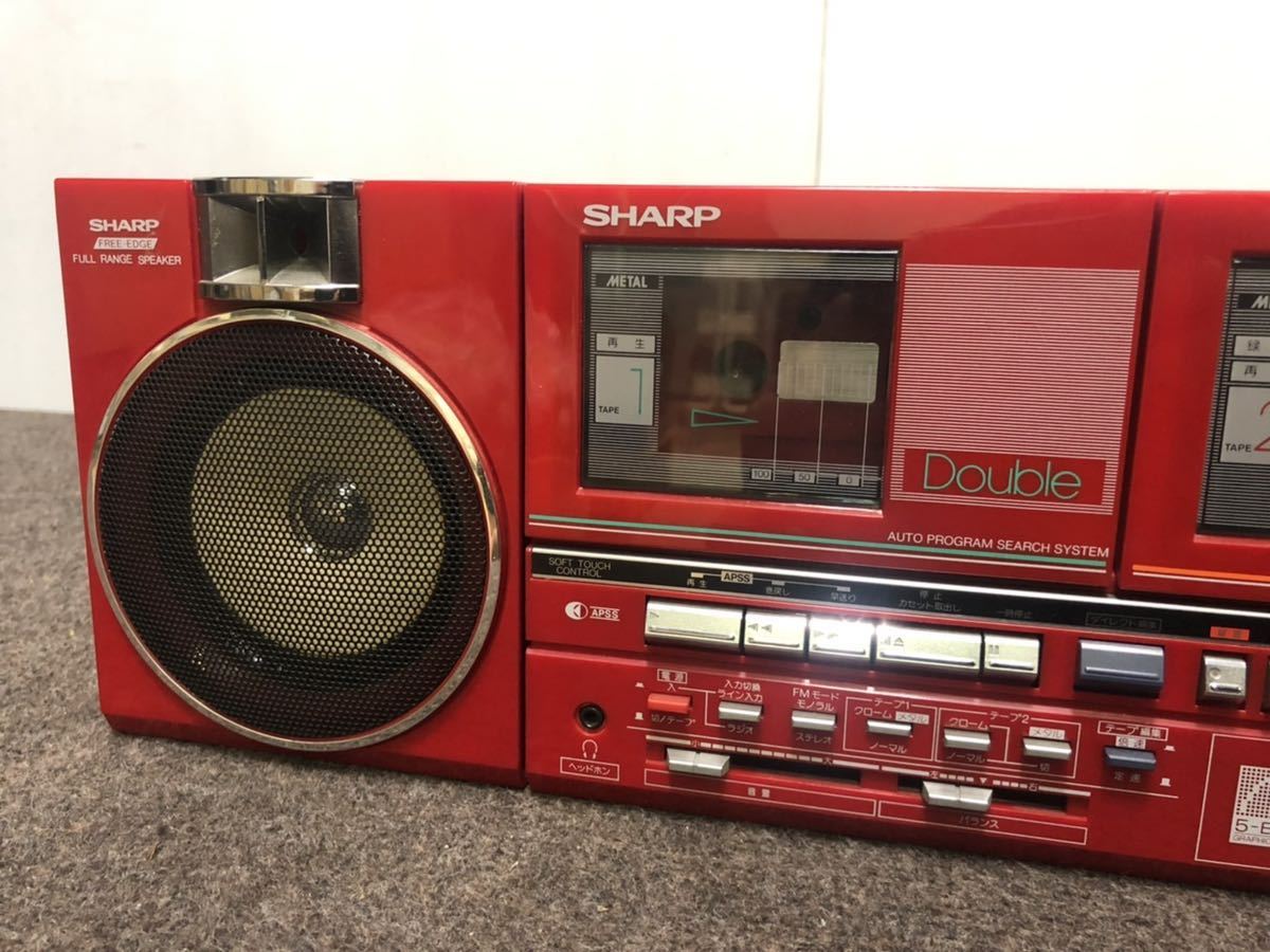 DI012)SHARP QT-88MKII ラジカセ ダブルカセット テーブル