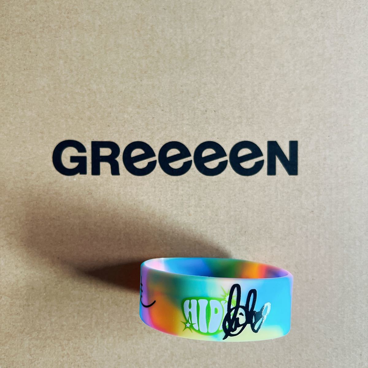 GReeeeN GReeeeNと不思議な大脱走 2022 LIVE VIP席限定特典 HIDE サイン入りバンド メッセージカード