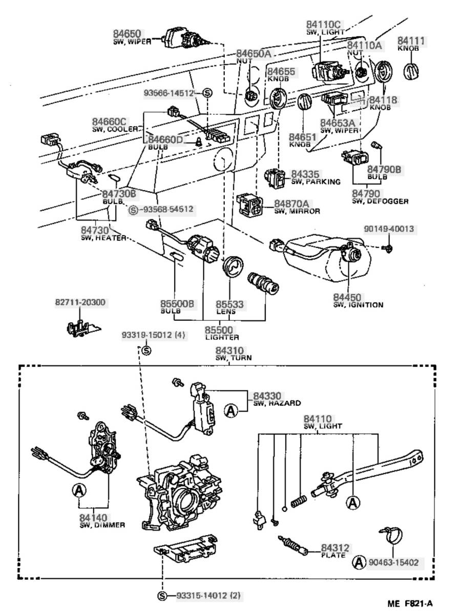 ★未使用 トヨタ純正 AE86 85 ウインカースイッチ ターンシグナルランプスイッチ レビン トレノ ターンシグナル スイッチ LEVIN TRUENO_画像2