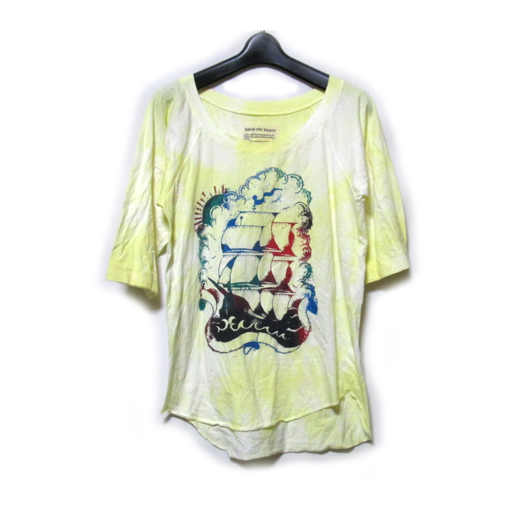 banal chic bizarre バナルシックビザール 帆船プリントTシャツ 129430_画像1